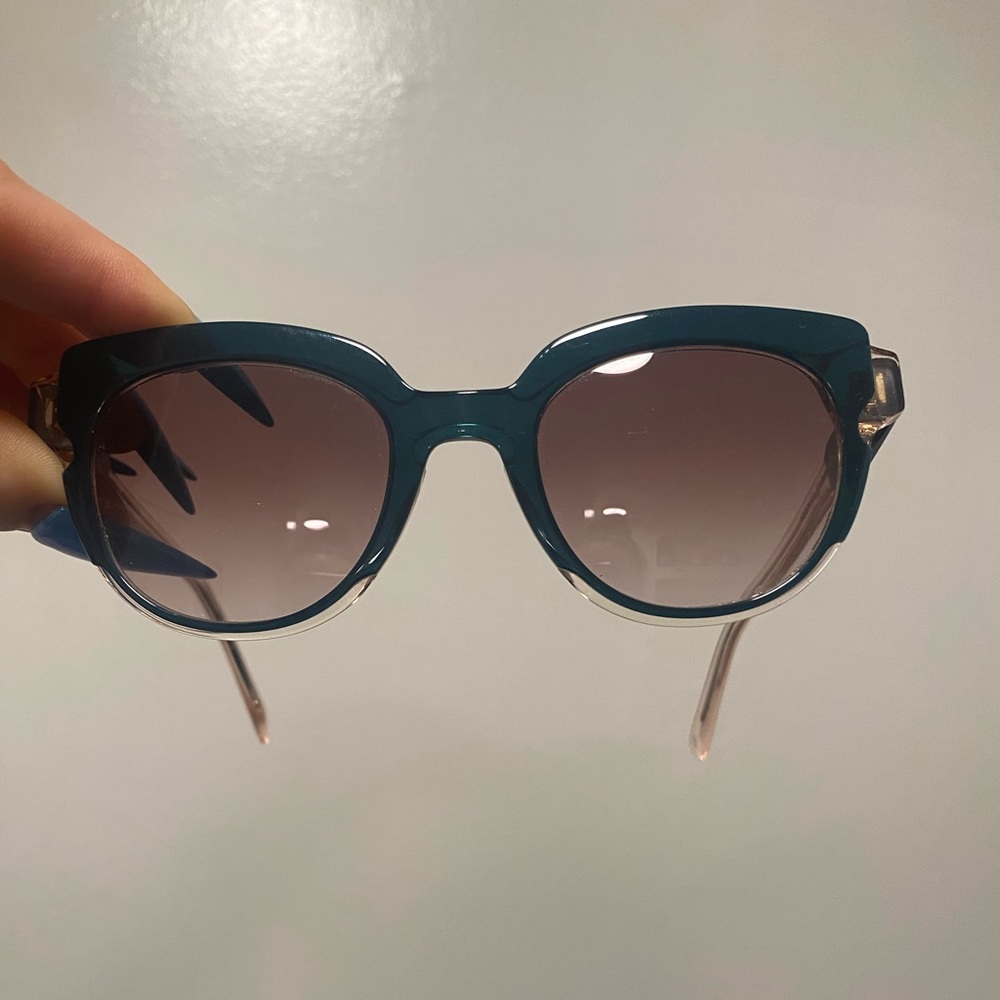 Warby Parker Cat Eye Teal Sunglasses